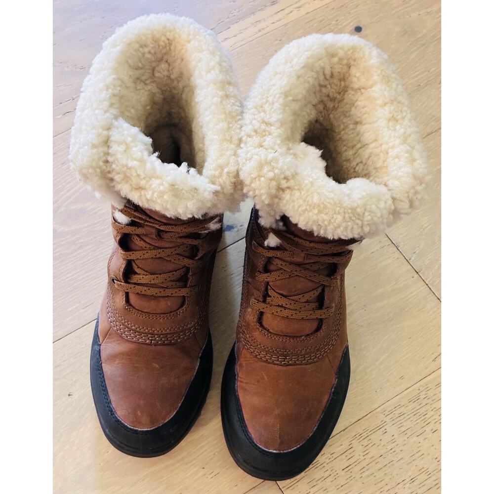 Sorel Tivoli IV Parc Women's Sz 7.5 Brown Snow Boots NL3818-242 Shearling Shoes